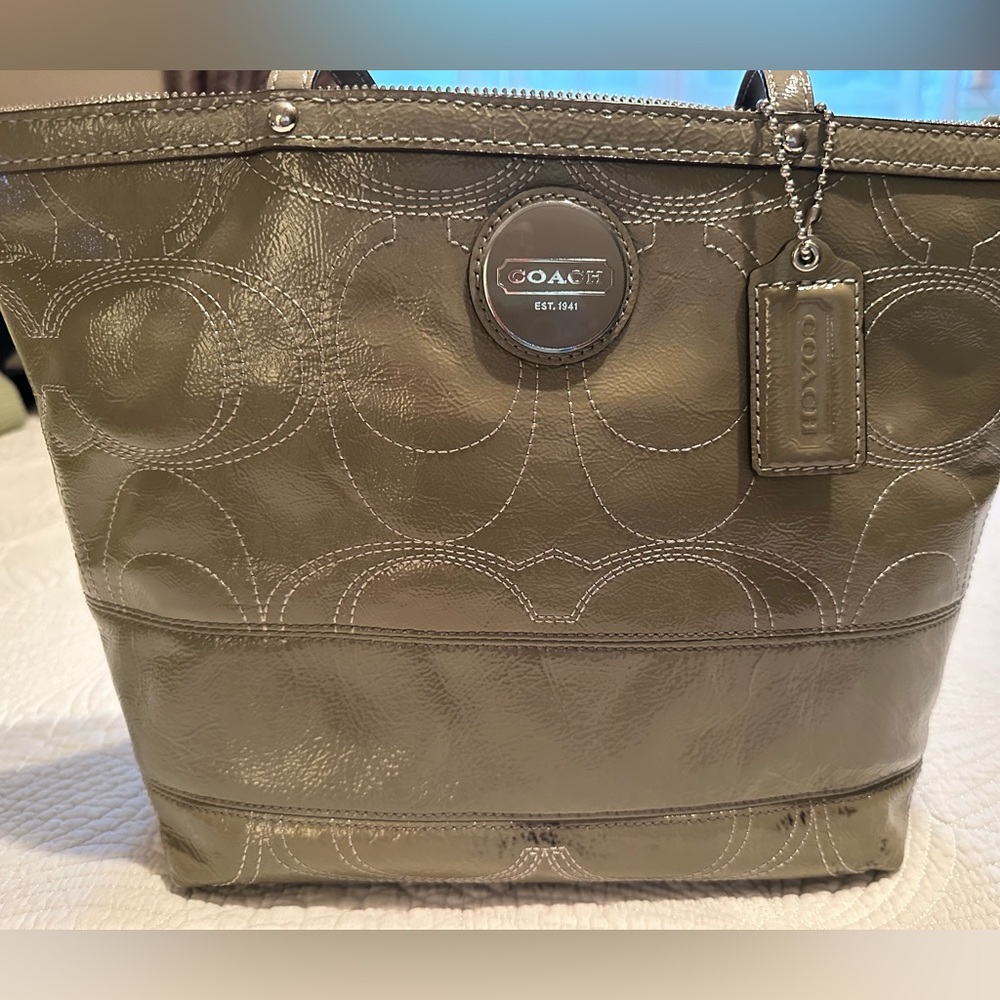 Gray Coach Tote - image 1